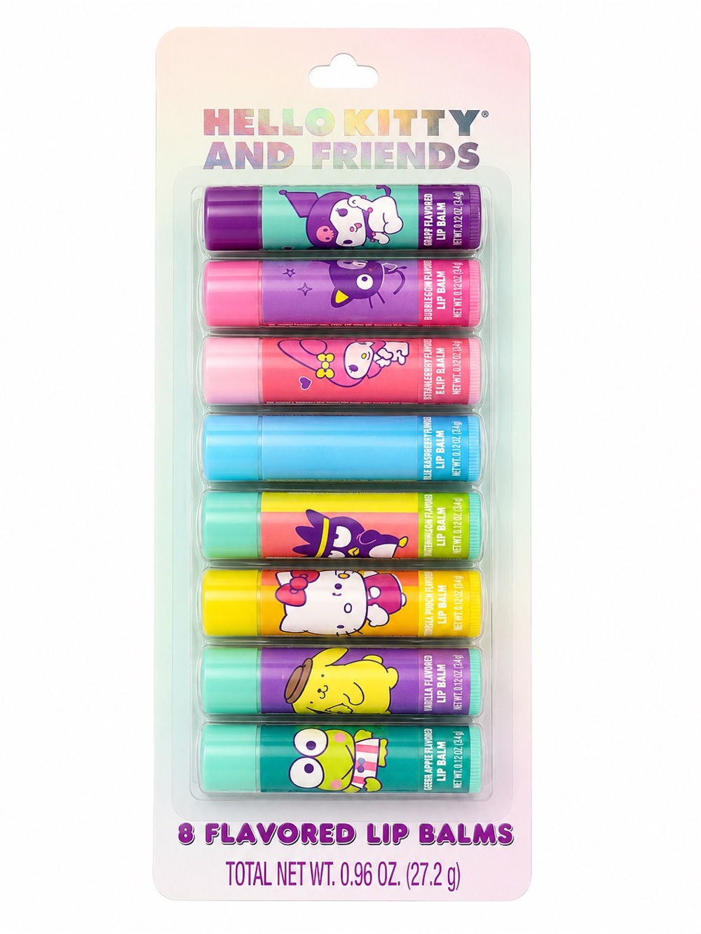 Hello Kitty and Friends 8-Pack Flavored Lip Balms - Multi Color